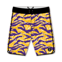 Shorts de bain pour hommes, imprimés camouflage sur toute la surface, fabrication OEM, extensibles dans 4 directions, séchage rapide, imperméables, pour le surf et la natation