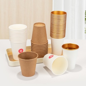 Mini gobelets à dégustation épais personnalisés 2/4/7oz Gobelets en papier à paroi simple jetables Gobelets à <span class=keywords><strong>expresso</strong></span> avec estampage à chaud doré - Product Image 1