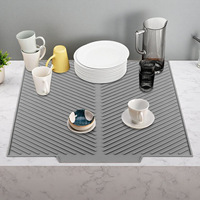 Tapis de séchage en silicone antidérapant résistant à la chaleur, facile à nettoyer, pour vaisselle de cuisine