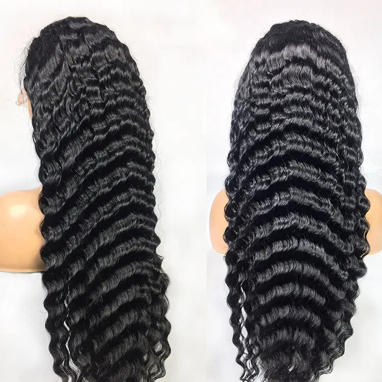 Brazilian Virgin Hair Remy Wigs 30 32 34 36 38 40 50 Inch Human Hair Wigs Deep Curly Closure Lace Front Wig