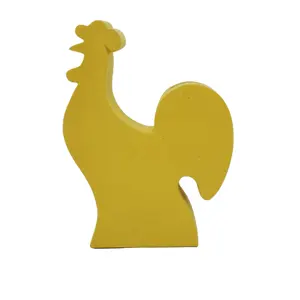 Polyresin künstlicher gelber Hühnerform-Liebes-Themen-Modell für Heimdekoration Verwendung Spartopf