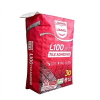 Sac en papier kraft à valve 20 kg, imperméable, écologique, biodégradable pour l'emballage d'adhésif pour carrelage et de mortier sec, valve laminée personnalisée