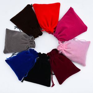 Bolsas de Terciopelo Multicolor Personalizadas de 8x10cm con Cordón para Joyería, Relojes, Gemas, Collares, Bolsas Reciclables con Impresión de Logotipo - Product Image 1