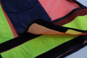Breathable Mesh Reflective <b>Vest</b> <b>Long</b> <b>Sleeve</b> High Visibility Multi-Pocket Construction Road Safety Men - Product Image 3