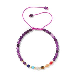 <span class=keywords><strong>Reiki</strong></span> Yoga oración joyería Bohemia Unisex ajustable curación piedra Natural 7 Chakra cuentas pulsera trenzada para regalos de cumpleaños - Product Image 4