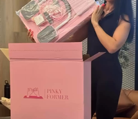 Haute qualité forte taille personnalisée rose ruban d'étanchéité tirer bande boîte d'emballage de livraison pour Mini Pilate réformateur