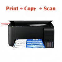 3in1 mesin cetak Inkjet foto 4 warna, mesin cetak profesional A4 Printer L3258