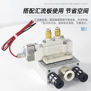 วาล์วโซลินอยด์นิวแมติก SMC รุ่น SY5120 5LZD 01 AC220 DC24 ระบบควบคุมลม - Product Image 4