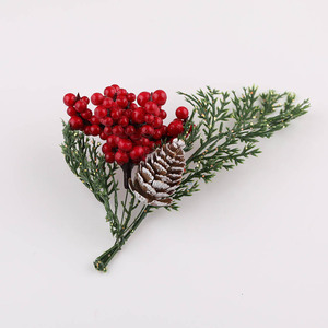 Racimo de Bayas de Espuma Roja Navideña, Fruta Artificial, Decoración para el Hogar, Accesorio para Manualidades - Product Image 4