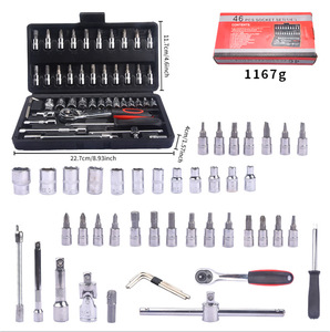 46Pcs Kết Hợp Cứng Trường Hợp Sửa Chữa Xe Công Cụ Thiết Lập Tay-Powered Ratchet Cờ Lê Ổ Cắm Cho Thiết Bị Nhà Xe Máy OEM - Product Image 2