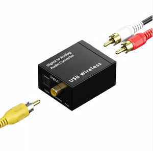 Decodificador de Audio Bluetooth con <span class=keywords><strong>Fibra</strong></span> Óptica Toslink, Señal <span class=keywords><strong>Coaxial</strong></span> RCA R/L, SPDIF DAC USB, <span class=keywords><strong>Conversor</strong></span> de Audio Digital <span class=keywords><strong>a</strong></span> Analógico Inalámbrico - Product Image 2