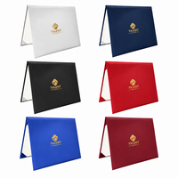 Porte-certificat en cuir personnalisé avec impression, pour diplôme de remise des diplômes, certificat d'exception, ou récompenses scolaires