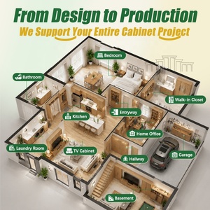 Base de meuble à tiroirs en bois DB12-DB36 |   Armoires de cuisine pour les développeurs immobiliers, entrepôt aux États-Unis |   Armoires de cuisine en chêne blanc - Product Image 5