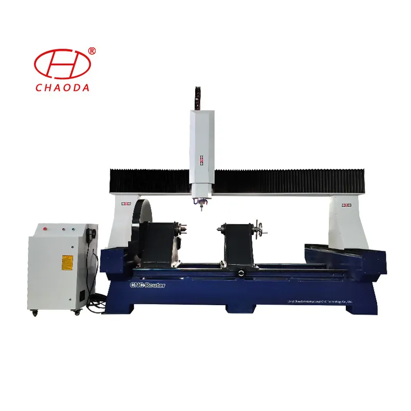 Special for Grand Roman Column, Cylinder, Corbel Pilaster Making/ 3D Stone Pillar Carving Machine 4 Axis 5axis Optional