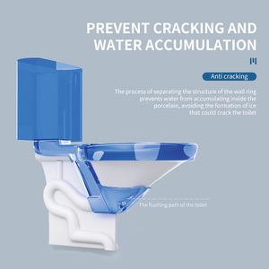 नए अंडे के आकार का डिजाइन सिरेमिक सुपर बबवंडर सिफोन एक टुकड़ा शौचालय होटल और अस्पताल के उपयोग के लिए धीमी बंद के साथ - Product Image 4