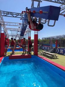 नई डिजाइन सरल निंजा योद्धा बाधाओं के साथ पूल, बच्चों निंजा योद्धा उपकरण के साथ पूल - Product Image 4