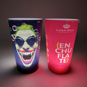 Starligting OEM LOGO personnalisé liquide activé 12oz 14oz 16oz verre à boire lumineux à LED pour bar à champagne fête en boîte de nuit - Product Image 4