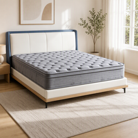 Matelas à ressorts ensachés pour chambre à coucher, modèle d'usine export, personnalisable et disponible en emballage sous vide