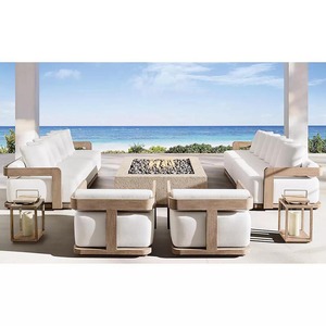 Modern Waterproof Garden Furniture Comfortable Outdoor Conversation Patio Set with Fire Pit for Hotels Villas - Product Image 1