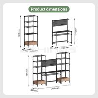 Bureau d'ordinateur modulaire Poegboard pour la maison et le bureau, avec rangements, étagères, tiroirs et système de supports