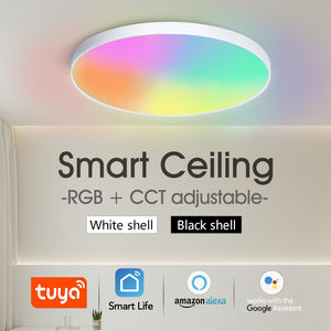 TUYA Smart Life 24W Plafonniers LED intelligents pour chambre et salon Design moderne avec télécommande <span class=keywords><strong>Alexa</strong></span> Google Voice APP - Product Image 3
