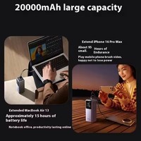 Batterie externe Nexode UGREEN 20000mAh 165W avec câble USB-C intégré, chargeur portable pour ordinateur portable, voyage, charge rapide 100W pour iPhone