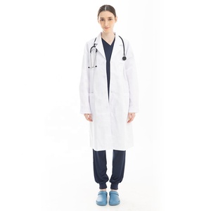 Bata de Laboratorio Blanca Resistente a las <span class=keywords><strong>Llamas</strong></span> (Opcional) |   Batas de Laboratorio Unisex de Manga Larga/Corta |   Uniformes para Laboratorios Médicos, Químicos y Farmacéuticos - Product Image 3