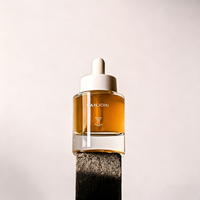 Flacons en verre vides pour cosmétiques à paroi épaisse, 30 ml, 1 oz, épaule plate, luxe, flacon compte-gouttes pour huile essentielle pour cheveux et visage, et emballage