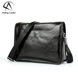 Andong Echtes Kuhleder Multifunktionale Umhängetasche für Herren Herren-Business-Tasche mit Großer Kapazität Messenger-Schultertasche - Product Image 1