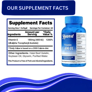 Vitamina E de Alta Calidad, Fácil de Consumir, Apoyo al Sistema Inmunológico, Mejora la Piel, Antioxidante, Cápsulas de Gel Suave - Product Image 5