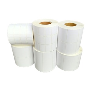 Papel de etiquetas recubierto, 80 mm x 90 mm, 500 hojas, para impresión por transferencia térmica, etiquetas de logística transfronteriza, blanco - Product Image 1