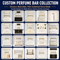 Comptoir de présentation de parfums de luxe sur mesure, station de recharge de parfums mobile, étagère métallique détachable pour les boutiques de parfums