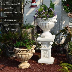 Jardinière en résine d'oxyde <span class=keywords><strong>de</strong></span> magnésium, grande <span class=keywords><strong>colonne</strong></span> romaine, <span class=keywords><strong>pot</strong></span> <span class=keywords><strong>de</strong></span> fleurs pour jardin européen, entrée <span class=keywords><strong>de</strong></span> villa, hall d'hôtel, décoration extérieure - Product Image 5