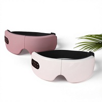 Masseur oculaire transfrontalier, appareil de soin des yeux, musique, rechargeable, pliable, en suède, vibrant, compresse chaude, masque pour les yeux 500/800mAh