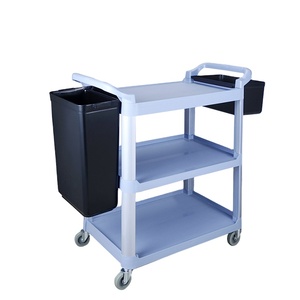 Chariot en plastique fort de nettoyage <span class=keywords><strong>d</strong></span>'hôtel avec les seaux <span class=keywords><strong>d</strong></span>étachables - Product Image 3