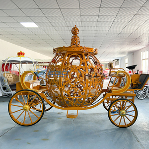Carruajes Reales Más Populares, Carruaje Eléctrico sin Caballos de Cenicienta, Carroza de 4 Ruedas para Paseos Turísticos de Princesas en Oferta - Product Image 2
