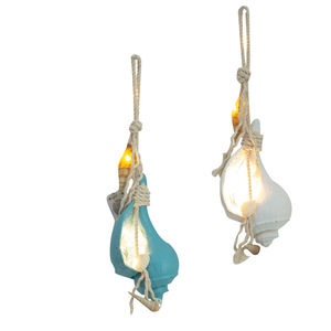 Colgantes de concha de resina mediterránea Hailan, con iluminación LED marina, regalos para festivales, decoración para habitaciones infantiles y tiendas. - Product Image 1