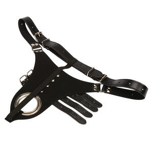 Ceinture d'orgasme forcé en cuir PU ceinture de chasteté masculine porte-baguette AV harnais de contraintes de bondage - Product Image 4
