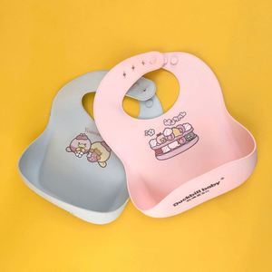 Baberos de Silicona Personalizados Directo de Fábrica, Lindos Baberos Estampados con Cierre de Botón, Accesorios de Alimentación Lavables para Bebés - Product Image 5