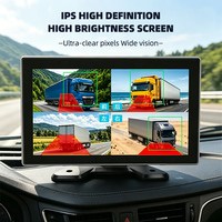 Caméra de tableau de bord pour camion 24V IPS avec surveillance à distance 4G, affichage de la caméra de recul 4 canaux et garantie d'un an