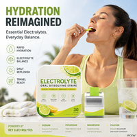 Tiras de Electrolitos Orales OEM ODM con Complejo de Electrolitos, Hidratación Rápida, Suplemento Dietético Deportivo, Fórmula Personalizada