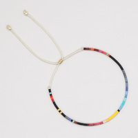 Gelang Tali Bohemian Minimalis untuk Wanita, Manik-manik Miyuki Warna-warni, Hadiah Pernikahan, Perhiasan Mungil Nan Indah untuk Gadis Pantai, Hadiah untuk Pasangan