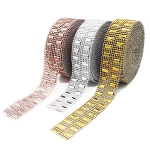 Argento Del Cuore Del Diamante Della Maglia Wrap Rotolo di Cristallo Strass Sparkle Nastro - Product Image 4