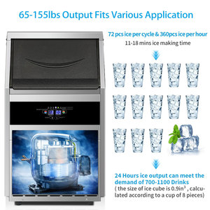 130 lb/24h 365W làm mát bằng không khí bàn Ice Maker khu dân cư Ice máy mini ICE CUBE Maker Máy - Product Image 5