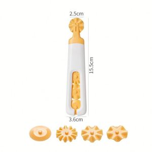 Cortador de Pastelería 4 en 1 y Rodillo para Masa, Cortador Decorativo de Masa y Rueda para Pizza, para Repostería, Cocina, Regalos Promocionales - Product Image 3
