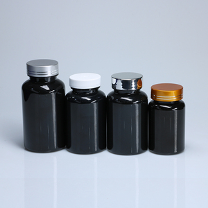 Black Plastic Pill Medicine Bottle Pharmaceutical Capsule <b>Container</b> Jar Health Care Supplement <b>Tablet</b> Nutrition Powder Bottle - Product Image 3