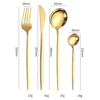Ensemble de couverts de luxe haut de gamme en or et argent pour desserts et steaks, avec couteaux à steak, pour mariages et dîners