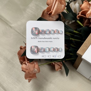 <span class=keywords><strong>Uñas</strong></span> Postizas Acrílicas BETIF para el Día <span class=keywords><strong>de</strong></span> San Valentín, Diseño Cuadrado Francés, Cobertura Total, con Pegamento, Rojo y Rosa, Arte <span class=keywords><strong>de</strong></span> <span class=keywords><strong>Uñas</strong></span> - Product Image 3