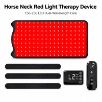 Appareil de luminothérapie pour le cou de cheval EYCO, 156-236 LED, 660nm 850nm, 3 puces, 6 niveaux de lumière, minuterie 5-100 min, 3000mAh