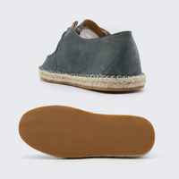 Chaussures en daim et jute pour hommes, fabriquées par Lanci Shoe Manufacturer, style mocassin, personnalisables, avec lacets, design de créateur.